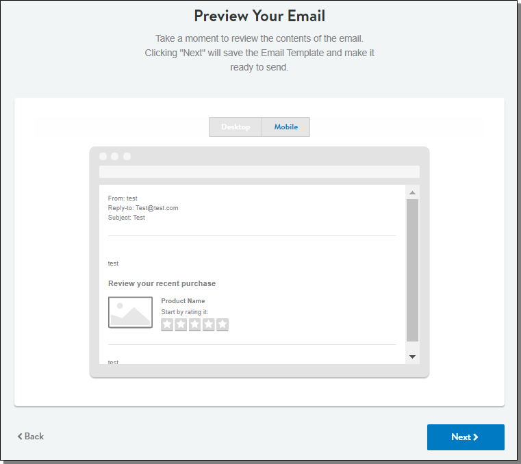 preview your post purchase email