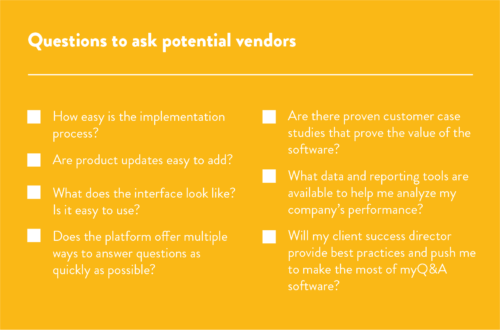 q&a software checklist