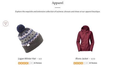 Apparel online product reviews