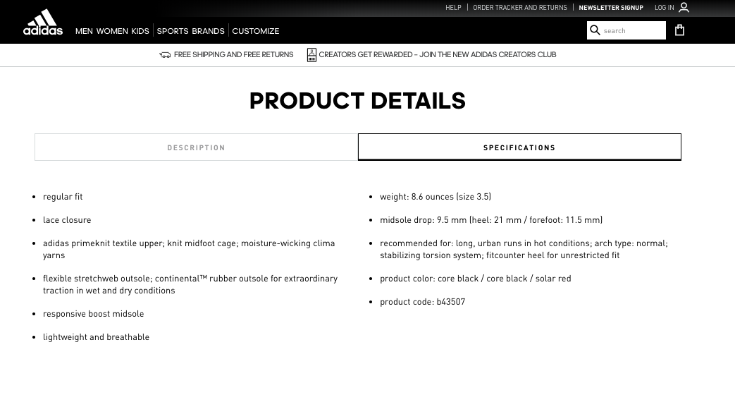 product details