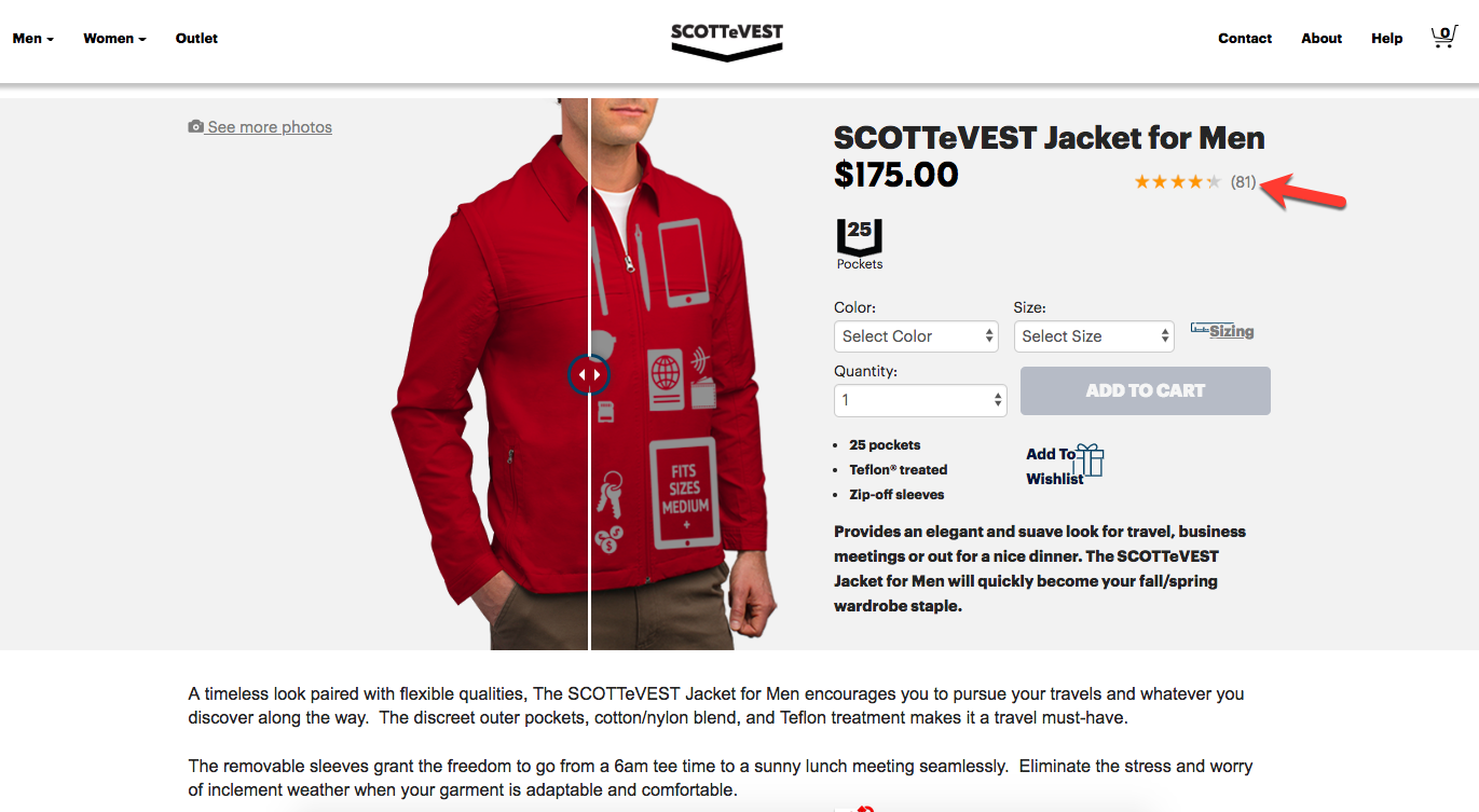 scottevest product ratings visual