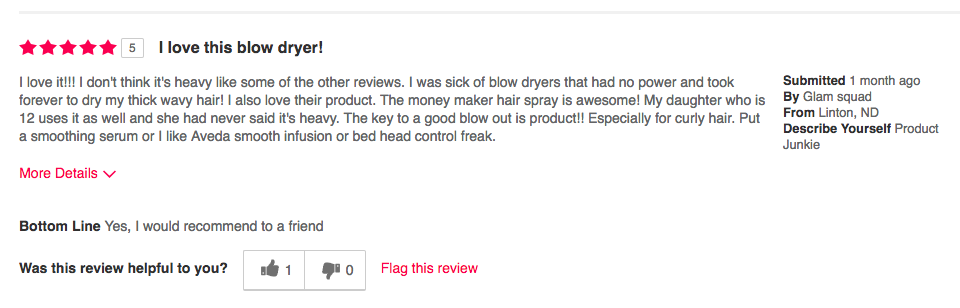 ulta blow dryer review search