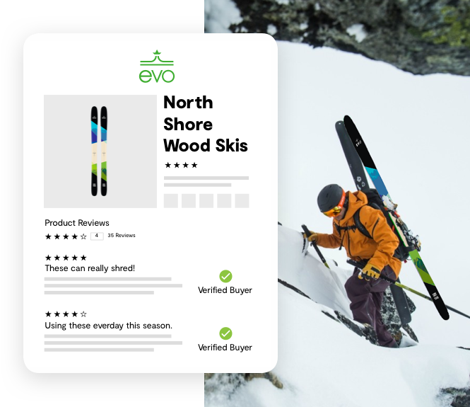 evo ski product page