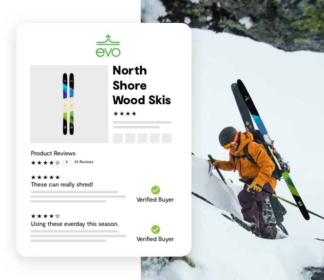 evo ski product page