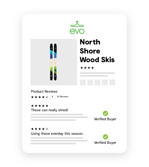 evo ski product page