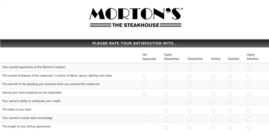 mortons satisfaction example