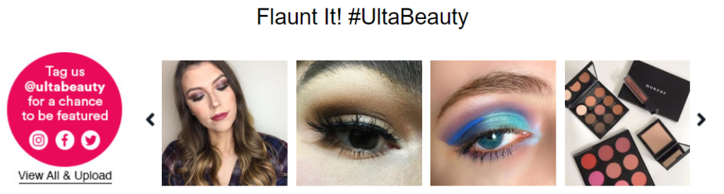 ulta beauty hashtag example
