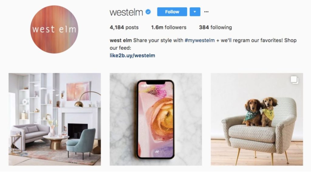 west elm instagram ugc example