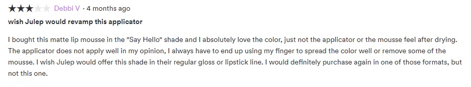 cosmetic product review example