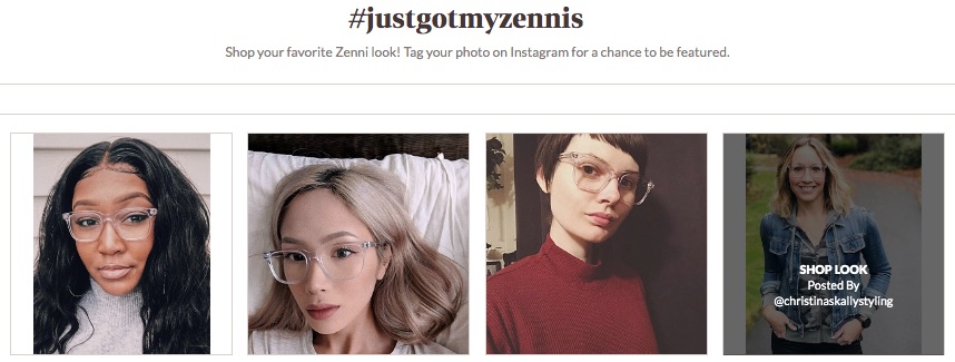 just got my zennis user-generated content