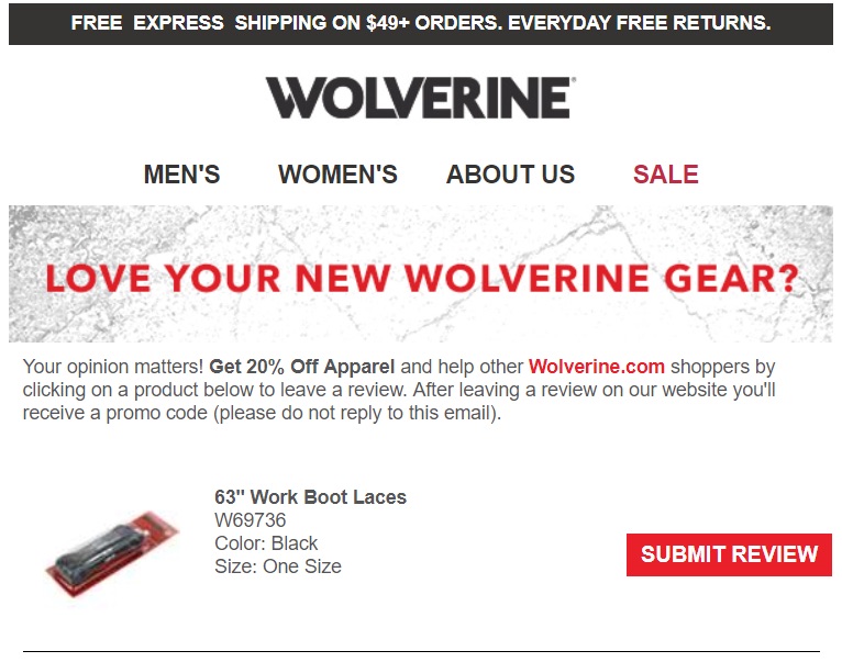 wolverine discount review offer