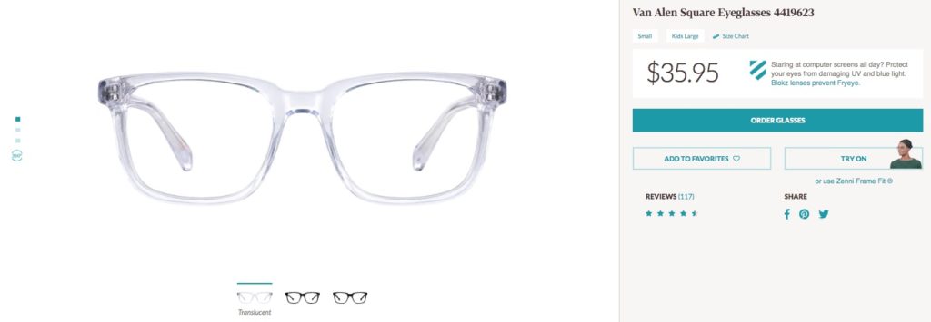 van alen square eyeglasses