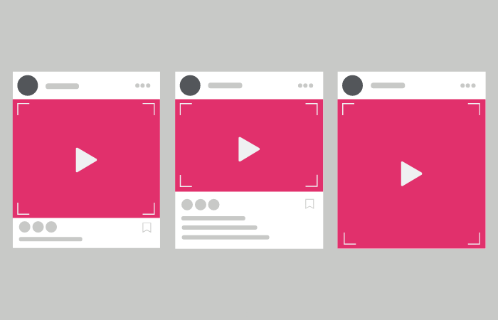 Instagram kvadrat, liggande och stående videostorlekar