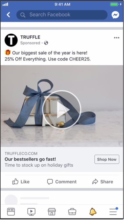 Truffle Facebook Ad Example