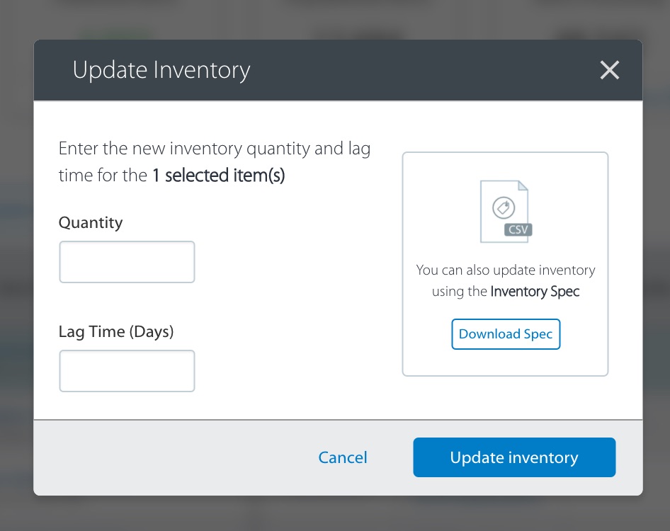 Walmart Marketplace Update Inventory