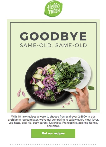 hellofresh email campaign