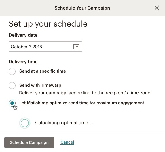 mailchimp campaign scheduler