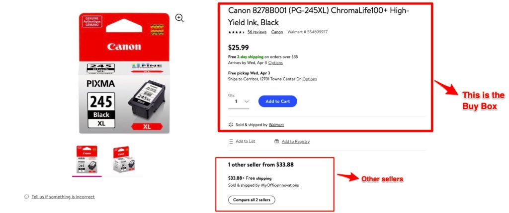 walmart buy box example