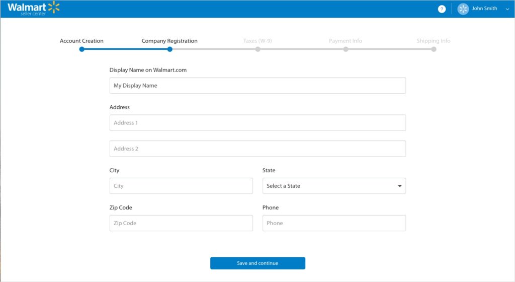 walmart marketplace company registration