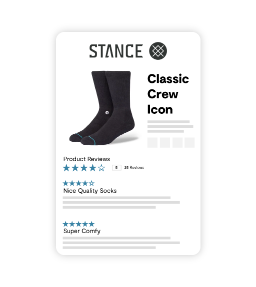 Stance product page