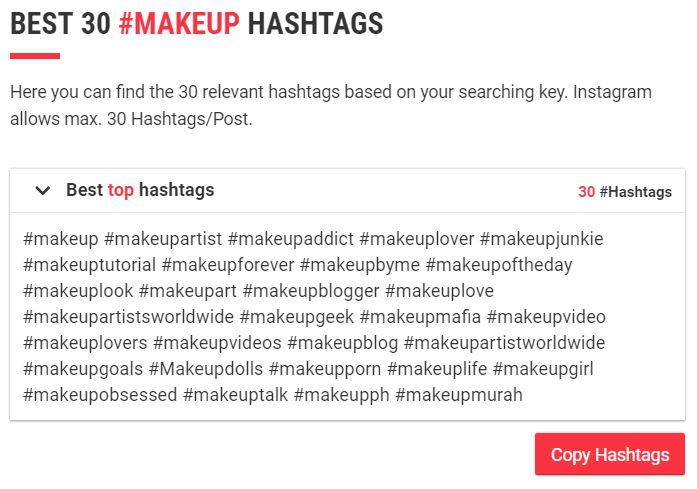 all hashtag example