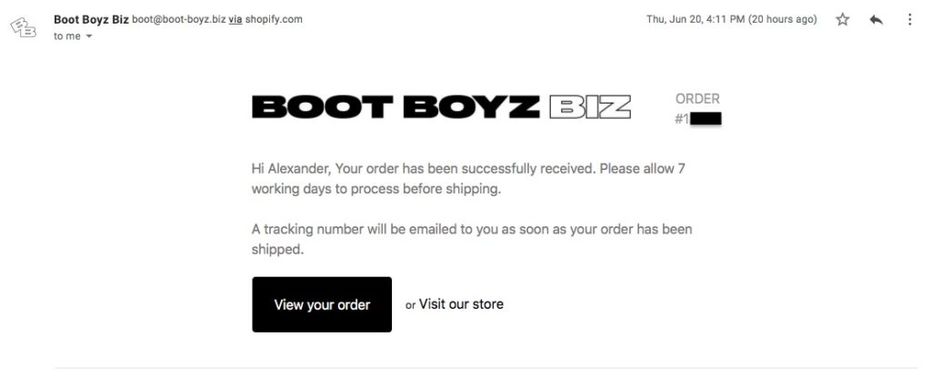 Boot Boyz Biz Customer Care Example