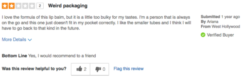 example of a good negative review