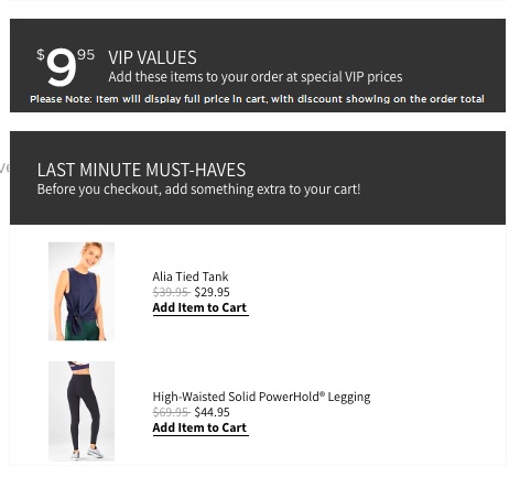 fabletics VIP checkout discounts