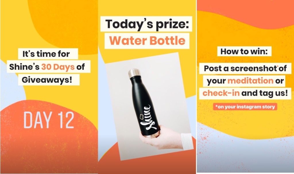 instagram story contest from Shine