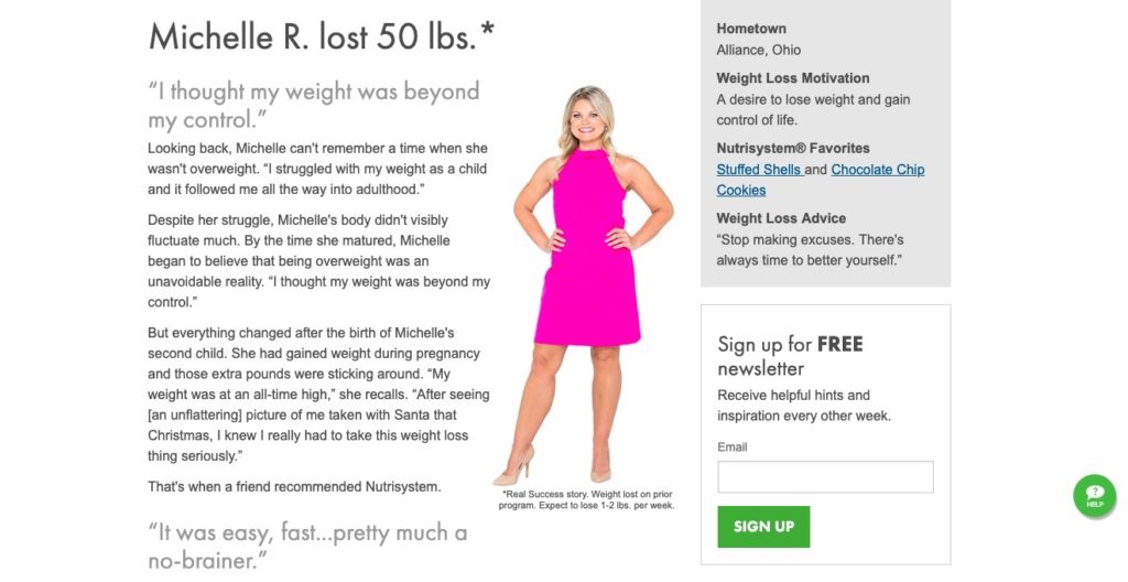 nutrisystem brand story