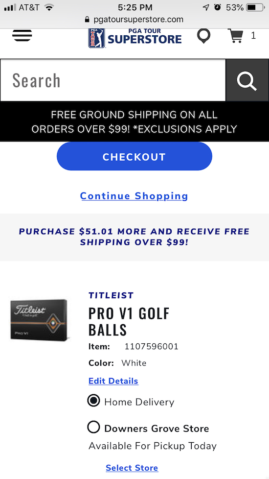 pga superstore checkout example