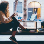 PowerReviews webinar header image of girl looking at computer