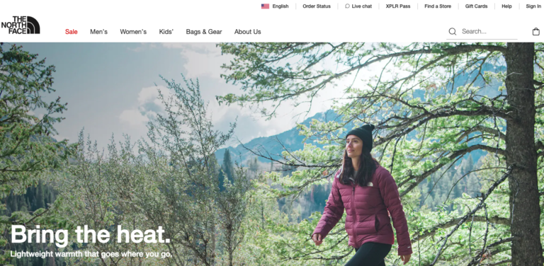 North Face Homepage